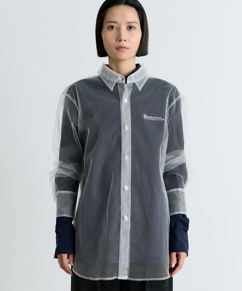 THE TOKYO(ザトウキョウ)の「【Chika Kisada/チカキサダ】Tulle Shirt/3WAYレイヤードチュールシャツ(シャツ/ブラウス・レディース・ネイビー/ライトブルー/ホワイト・FREE)」の21枚目の写真