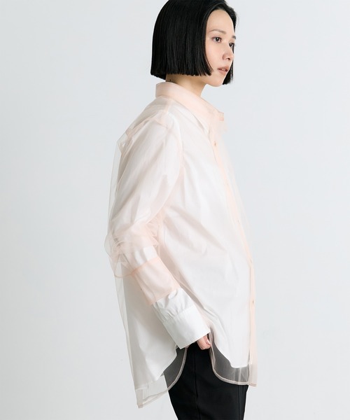 THE TOKYO(ザトウキョウ)の「【Chika Kisada/チカキサダ】Tulle Shirt/3WAYレイヤードチュールシャツ(シャツ/ブラウス・レディース・ネイビー/ライトブルー/ホワイト・FREE)」の9枚目の写真