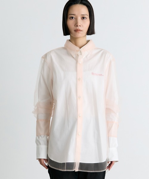 THE TOKYO(ザトウキョウ)の「【Chika Kisada/チカキサダ】Tulle Shirt/3WAYレイヤードチュールシャツ(シャツ/ブラウス・レディース・ネイビー/ライトブルー/ホワイト・FREE)」の10枚目の写真