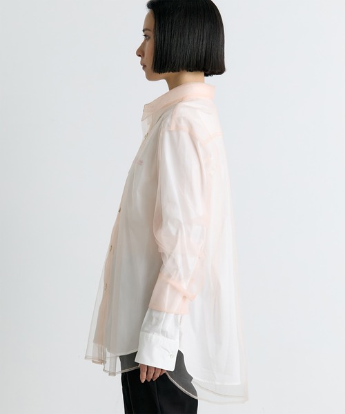 THE TOKYO(ザトウキョウ)の「【Chika Kisada/チカキサダ】Tulle Shirt/3WAYレイヤードチュールシャツ(シャツ/ブラウス・レディース・ネイビー/ライトブルー/ホワイト・FREE)」の11枚目の写真