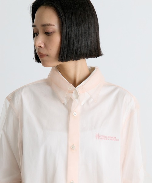 THE TOKYO(ザトウキョウ)の「【Chika Kisada/チカキサダ】Tulle Shirt/3WAYレイヤードチュールシャツ(シャツ/ブラウス・レディース・ネイビー/ライトブルー/ホワイト・FREE)」の14枚目の写真