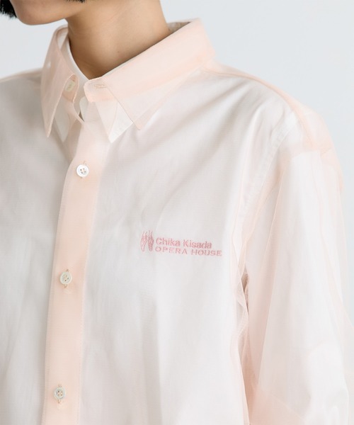 THE TOKYO(ザトウキョウ)の「【Chika Kisada/チカキサダ】Tulle Shirt/3WAYレイヤードチュールシャツ(シャツ/ブラウス・レディース・ネイビー/ライトブルー/ホワイト・FREE)」の15枚目の写真