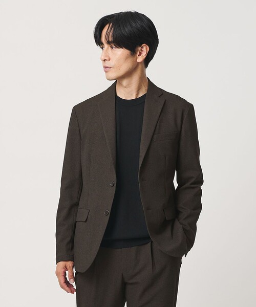 BEAUTY&YOUTH UNITED ARROWS(ビューティーアンドユースユナイテッドアローズ)の「リサイクル ポリエステル 2B ジャケット セットアップ対応 ヨコストレッチ ウォッシャブル(テーラードジャケット・メンズ・ダークブラウン/ネイビー/その他1/ダークグレー・XL/S/L/M)」の4枚目の写真