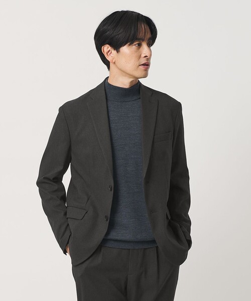 BEAUTY&YOUTH UNITED ARROWS(ビューティーアンドユースユナイテッドアローズ)の「リサイクル ポリエステル 2B ジャケット セットアップ対応 ヨコストレッチ ウォッシャブル(テーラードジャケット・メンズ・ダークブラウン/ネイビー/その他1/ダークグレー・XL/S/L/M)」の1枚目の写真