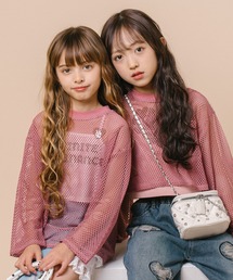 URBAN CHERRY（アーバンチェリー）の「【1枚でもレイヤードでも盛れる】ロゴプリントオーバーサイズメッシュトップス（Tシャツ/カットソー）」