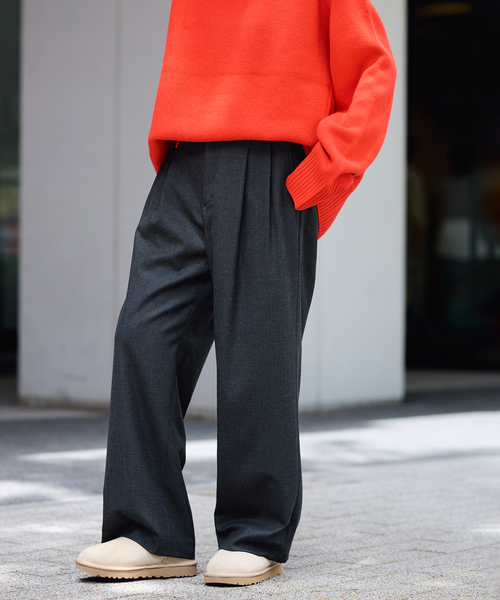 FRAMeWORK（フレームワーク）の「≪洗える / ≫ミルドストレッチタックパンツ（スラックス・レディース・チャコールグレー/ネイビー/ブラウン・36/40/38）」の7枚目の写真