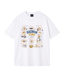 [ワイルドシュン] ワクワクビションタイムピグメントオーバーサイズ半袖Tシャツ