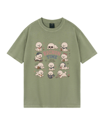 [ワイルドシュン] ワクワクビションタイムピグメントオーバーサイズ半袖Tシャツ