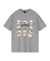 [ワイルドシュン] ワクワクビションタイムピグメントオーバーサイズ半袖Tシャツ