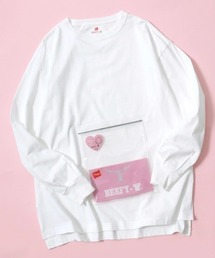 Hanes(ヘインズ)1P ボリュームスリーブロンT BEEFY-T for HER/無地 長袖Tシャツ/パックT