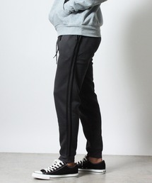 【Nylaus】裏起毛 サイドライン スウェットパンツ スリムパンツ ストレッチパンツ