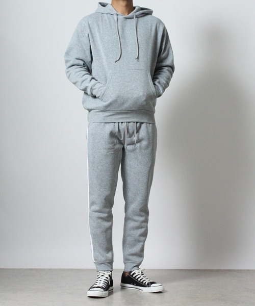 NYLAUS(ナイラス)の「【Nylaus】裏起毛 サイドライン スウェットパンツ スリムパンツ ストレッチパンツ(スウェットパンツ・メンズ・杢グレー/チャコール/ベージュ/ブラック・LL/M/L)」の5枚目の写真