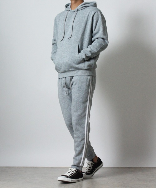 NYLAUS(ナイラス)の「【Nylaus】裏起毛 サイドライン スウェットパンツ スリムパンツ ストレッチパンツ(スウェットパンツ・メンズ・杢グレー/チャコール/ベージュ/ブラック・LL/M/L)」の7枚目の写真