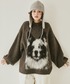 MIRROR STOKE（ミラーストーク）の「【ZOZO限定】BORDER COLLEE SHAGGY KNIT/ボーダーコリーシャギーニット（ニット/セーター・MEDIUM）」