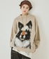 MIRROR STOKE（ミラーストーク）の「【ZOZO限定】BORDER COLLEE SHAGGY KNIT/ボーダーコリーシャギーニット（ニット/セーター・MEDIUM）」