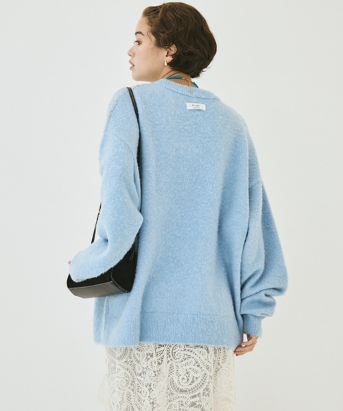 MIRROR STOKE(ミラーストーク)の「【ZOZO限定】BORDER COLLEE SHAGGY KNIT/ボーダーコリーシャギーニット(ニット/セーター・レディース・ベージュ/ダークブラウン/ブルー・MEDIUM)」の10枚目の写真