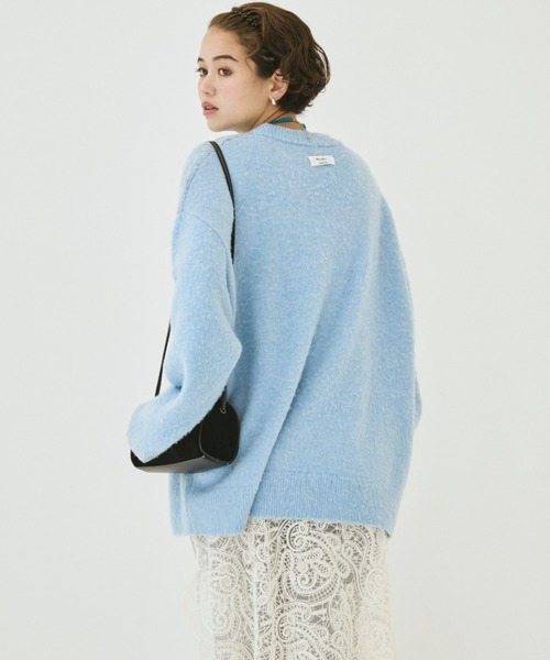 MIRROR STOKE(ミラーストーク)の「【ZOZO限定】BORDER COLLEE SHAGGY KNIT/ボーダーコリーシャギーニット(ニット/セーター・レディース・ベージュ/ダークブラウン/ブルー・MEDIUM)」の11枚目の写真