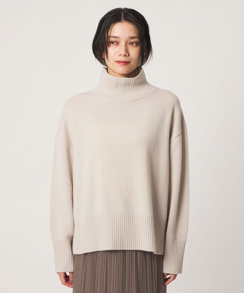 green label relaxing（グリーンレーベルリラクシング）の「［size SHORTあり］SERENITY ハイネック プルオーバー ニット（ニット/セーター・レディース・モカ/ナチュラル/ピンク/ダークグレー/ダークブラウン/ブラック・FREE/SHORT）」の15枚目の写真