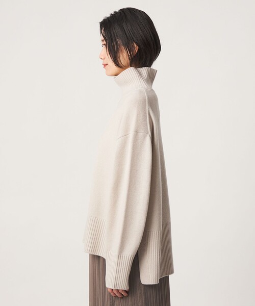 green label relaxing（グリーンレーベルリラクシング）の「［size SHORTあり］SERENITY ハイネック プルオーバー ニット（ニット/セーター・レディース・モカ/ナチュラル/ピンク/ダークグレー/ダークブラウン/ブラック・FREE/SHORT）」の16枚目の写真