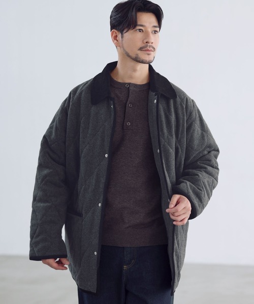 SPU(スプ)の「【ウォッシャブル・抗ピリング】大人のスウェットライクヘンリーネックニット(ニット/セーター・メンズ・ブラック/グレー/ネイビー/ブラウン・XL/L/M/S)」の22枚目の写真