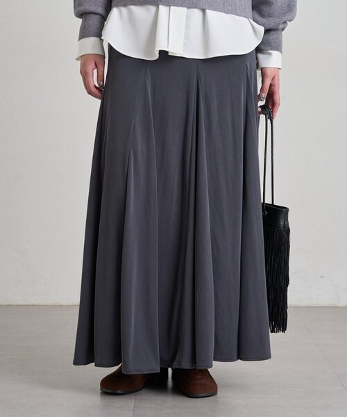 LOUNGEDRESS(ラウンジドレス)の「フィブリルテレコフレアスカート(スカート・レディース・ベージュ/チャコールグレー・36/38)」の3枚目の写真