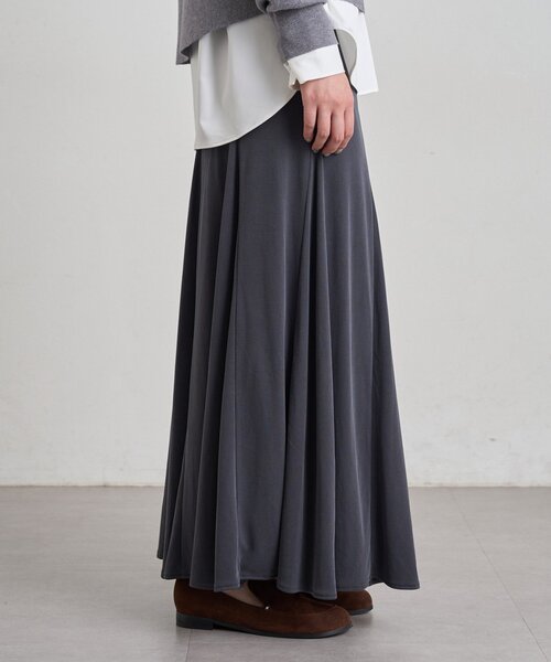 LOUNGEDRESS(ラウンジドレス)の「フィブリルテレコフレアスカート(スカート・レディース・ベージュ/チャコールグレー・36/38)」の6枚目の写真