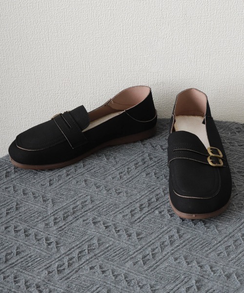 Miniministore（ミニミニストア）の「ベルト付きローファー バブーシュ 人気靴（ローファー・レディース・ブラック/モカ・23.5cm/23.0cm/25cm/24.5cm/24.0cm）」の15枚目の写真