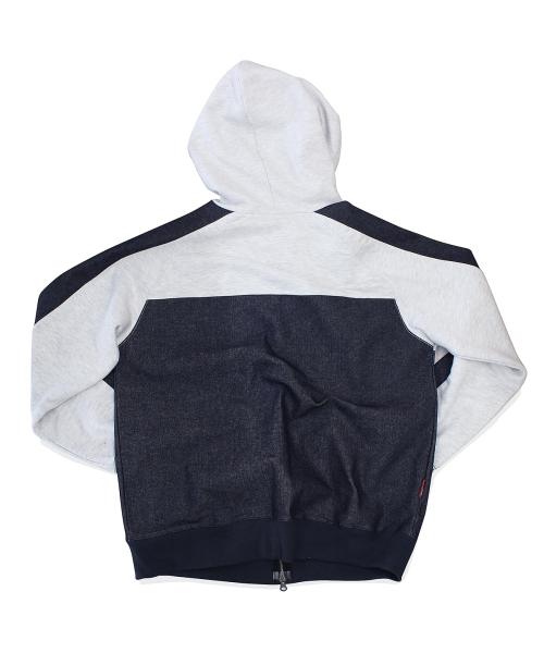 SPORT CHAMBER(スポーツチャンバー)の「SCコアデニムフードジップアップ(1% グレー)(パーカー・レディース・その他・LARGE/3)」の2枚目の写真