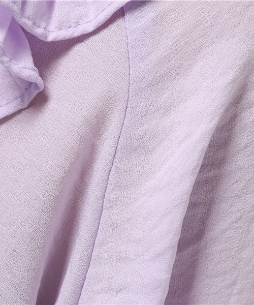 mystic(ミスティック)の「【mystic】衿フリルVプルオーバー(シャツ/ブラウス・レディース・パープル/グレー/ネイビー/ベージュ・フリ-)」の11枚目の写真