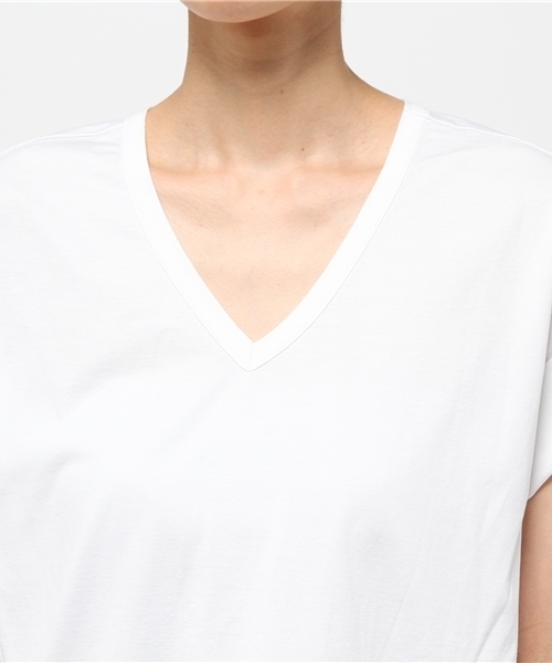 FIGARO Paris（フィガロパリ）の「SONIA DE NISCO フリンジVネック Tシャツ◆（Tシャツ/カットソー・レディース・ブラック/ホワイト・38/40）」の7枚目の写真
