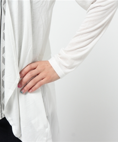 VENCEEXCHANGE（ヴァンスエクスチェンジ）の「オルテガTシフォンカーデアンサンブル         （カーディガン/ボレロ・レディース・オフホワイト/グレー/ダークカーキ/ブラック・MEDIUM）」の9枚目の写真