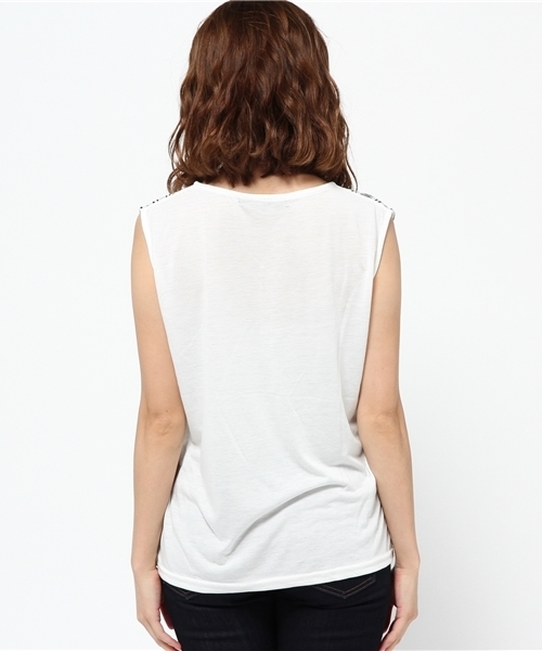 VENCEEXCHANGE（ヴァンスエクスチェンジ）の「オルテガTシフォンカーデアンサンブル         （カーディガン/ボレロ・レディース・オフホワイト/グレー/ダークカーキ/ブラック・MEDIUM）」の14枚目の写真