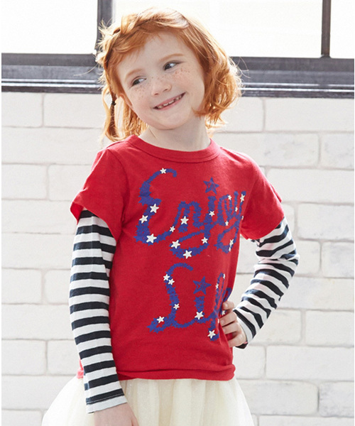 BREEZE（ブリーズ）の「ネット限定 4色2柄長袖Tシャツ（Tシャツ/カットソー・キッズ・レッド/グレー/チャコール/ネイビー・90/120/100/95/110/130/140/80）」の4枚目の写真