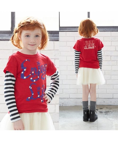 BREEZE（ブリーズ）の「ネット限定 4色2柄長袖Tシャツ（Tシャツ/カットソー・キッズ・レッド/グレー/チャコール/ネイビー・90/120/100/95/110/130/140/80）」の9枚目の写真