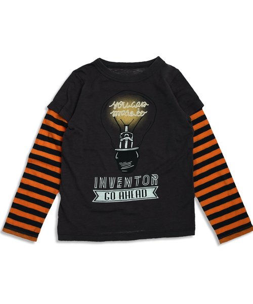 BREEZE（ブリーズ）の「ネット限定 4色2柄長袖Tシャツ（Tシャツ/カットソー・キッズ・レッド/グレー/チャコール/ネイビー・90/120/100/95/110/130/140/80）」の20枚目の写真