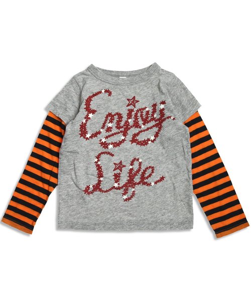 BREEZE（ブリーズ）の「ネット限定 4色2柄長袖Tシャツ（Tシャツ/カットソー・キッズ・レッド/グレー/チャコール/ネイビー・90/120/100/95/110/130/140/80）」の16枚目の写真