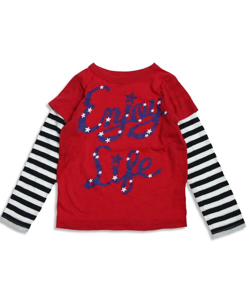 BREEZE（ブリーズ）の「ネット限定 4色2柄長袖Tシャツ（Tシャツ/カットソー・キッズ・レッド/グレー/チャコール/ネイビー・90/120/100/95/110/130/140/80）」の18枚目の写真