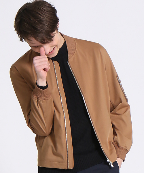 ABAHOUSE（アバハウス）の「タフタジャージーMA-1（MA-1・メンズ・オリーブ/ベージュ/ブラック・46/44/48）」の3枚目の写真