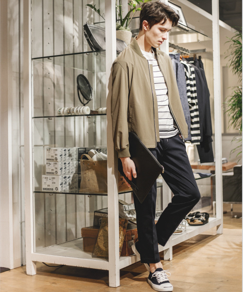 ABAHOUSE（アバハウス）の「タフタジャージーMA-1（MA-1・メンズ・オリーブ/ベージュ/ブラック・46/44/48）」の16枚目の写真