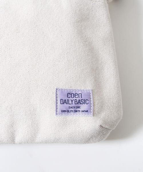 coen（コーエン）の「DAILYキャンバスサコッシュバッグ（ショルダーバッグ・レディース・オフホワイト/ライトグレー/コバルトブルー・FREE）」の6枚目の写真