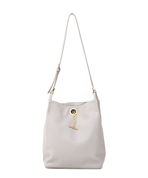 Luz Llena (philter)（ラズレナ　フィルター）の「チェーンリング・スクエアショルダーバッグ（ショルダーバッグ・レディース・グレー/アイボリー/ブラック・ﾌﾘ-）」の7枚目の写真