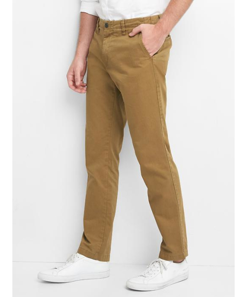 GAP（ギャップ）の「Gap Slub Twill Pants (Slim Fit)（チノパンツ・メンズ・ブラウン・30W 30L/29W 30L/28W 30L）」の4枚目の写真