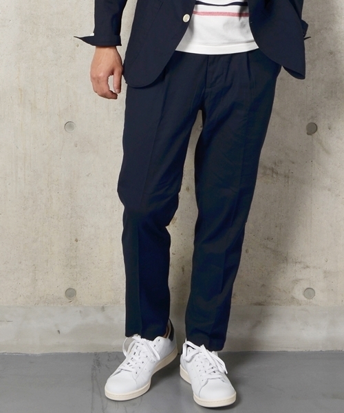 SHIPS(シップス)の「SC: "SAFILIN" リネン/コットン イージー パンツ(その他パンツ・メンズ・グレー/ネイビー・SMALL/LARGE/X-LARGE/MEDIUM)」の2枚目の写真