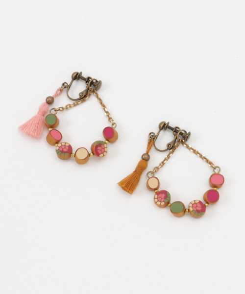TONE SELECT GOODS(トーンセレクトグッズ)の「【macree】後ろもかわいいタッセルイヤリング(イヤリング・レディース・グリーン/ピンク/ブルー/その他1・FREE)」の4枚目の写真