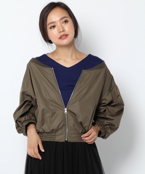 laboratory work（ラボラトリーワーク）の「ドロップショルダーブルゾン（ブルゾン・レディース・ブラック/カーキ・MEDIUM）」の20枚目の写真