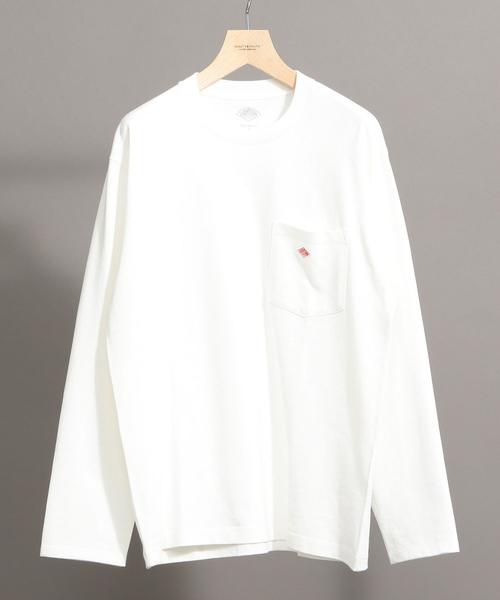DANTON(ダントン)の「【別注】 <DANTON(ダントン)> 1POC LONG SLEEVE TEE/Tシャツ ◆(Tシャツ/カットソー・メンズ・ホワイト/ブラック・44/42/38/40)」の1枚目の写真