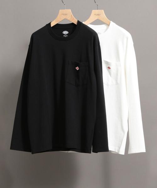 DANTON(ダントン)の「【別注】 <DANTON(ダントン)> 1POC LONG SLEEVE TEE/Tシャツ ◆(Tシャツ/カットソー・メンズ・ホワイト/ブラック・44/42/38/40)」の3枚目の写真