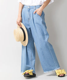 WEGO | WEGO/フリンジデニムワイドパンツ(デニムパンツ)
