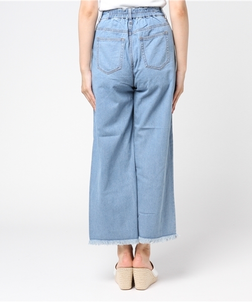 WEGO（ウィゴー）の「WEGO/フリンジデニムワイドパンツ（デニムパンツ・レディース・ライトインディゴブルー/インディゴブルー/ダークインディゴブルー・MEDIUM/LARGE）」の21枚目の写真