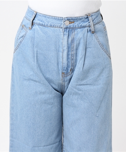 WEGO（ウィゴー）の「WEGO/フリンジデニムワイドパンツ（デニムパンツ・レディース・ライトインディゴブルー/インディゴブルー/ダークインディゴブルー・MEDIUM/LARGE）」の22枚目の写真